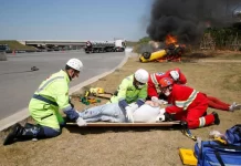 Ecopistas realiza simulado de acidente com produto perigoso na Carvalho Pinto (SP-070)