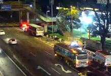 Pedestre morre atropelado por ônibus na SP-300, em Jundiaí
