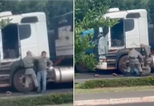 PM dá tapas em caminhoneiro durante abordagem em avenida de Goiás