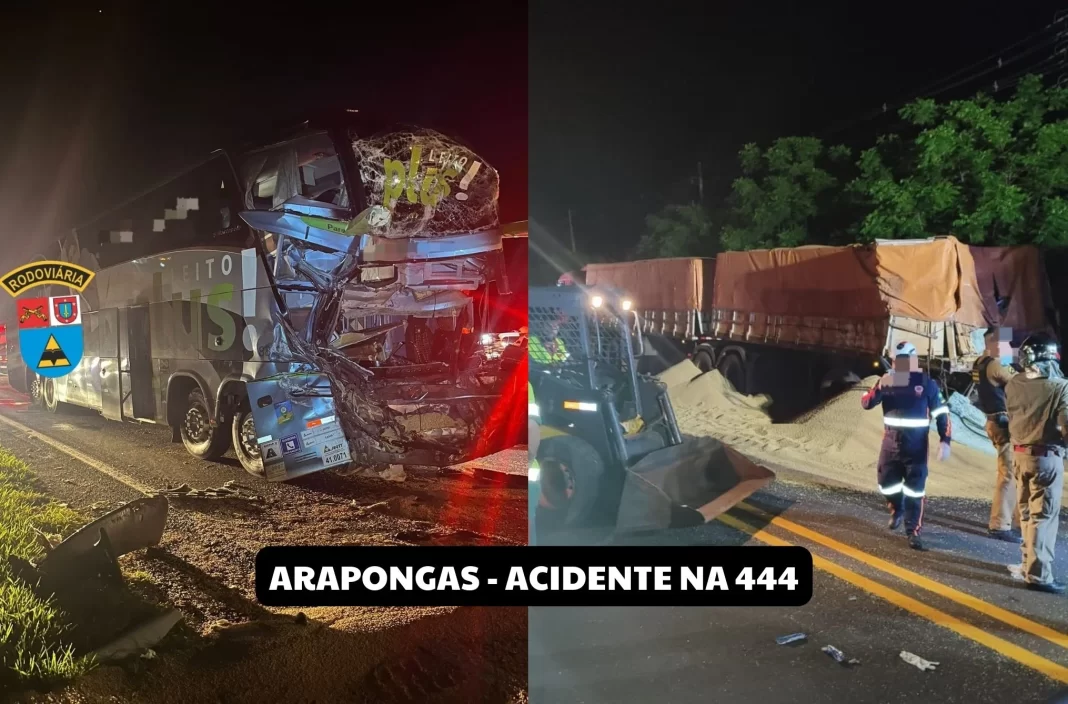 Nova colisão na PR-444 com ônibus da Viação Garcia tem indício de fadiga do motorista