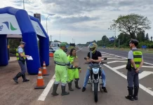Campanha pretende diminuir número de acidentes com motos na SP-101