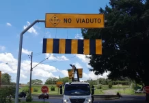 Concessionária reforça sinalização em viaduto do Anel Viário, em Ribeirão Preto (SP)