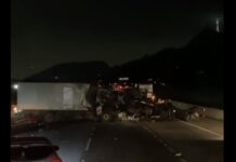 Acidente entre caminhões na Bandeirantes (SP-348) mata duas pessoas