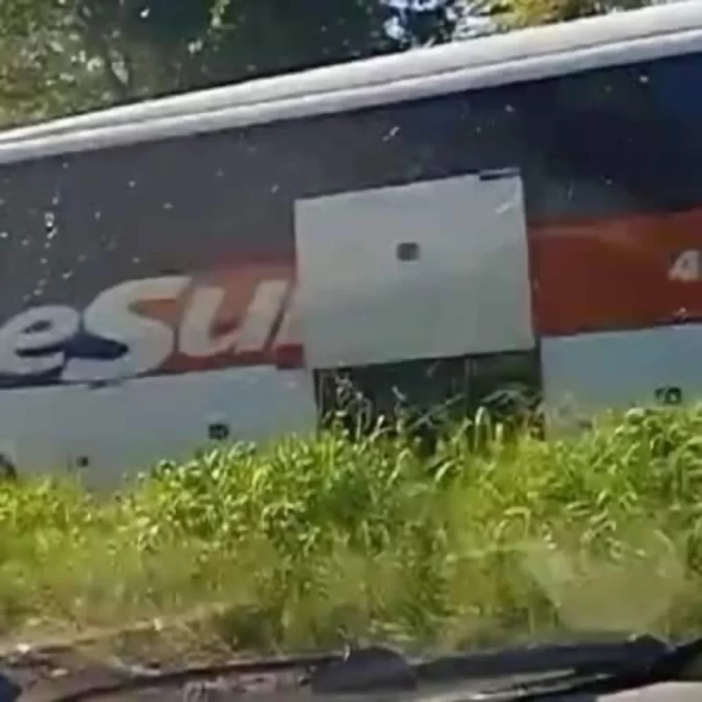 Colisão de carro com ônibus na PR-483 deixa feridos, no Paraná