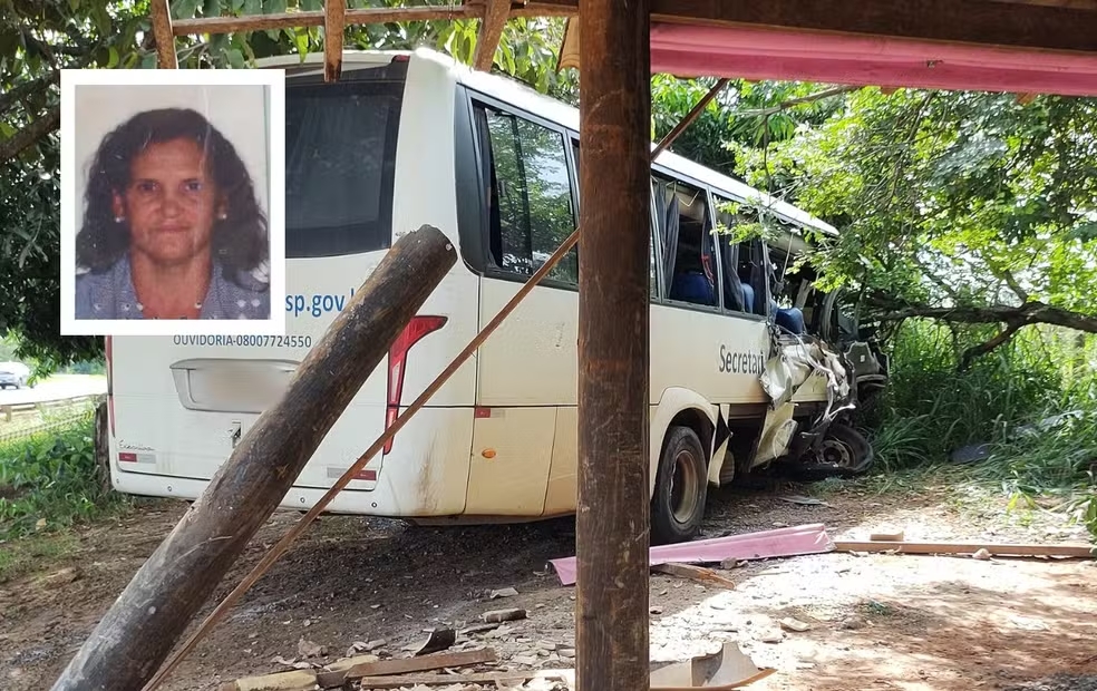 Mulher morre em acidente com ônibus da Secretaria de Saúde de Fernandópolis na SP-320