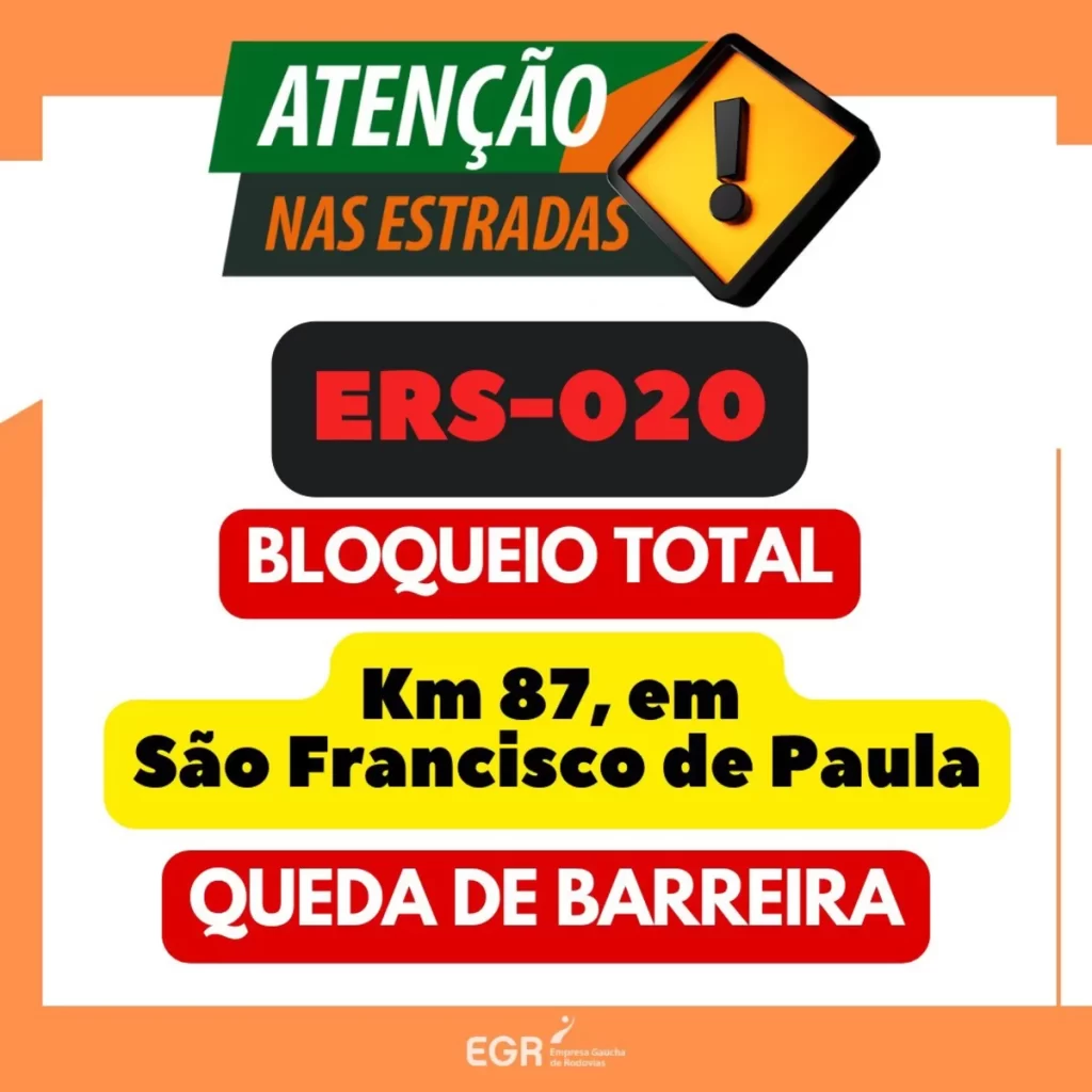 Rodovias estaduais e federais gaúchas mantêm alterações, nesta terça-feira (14)