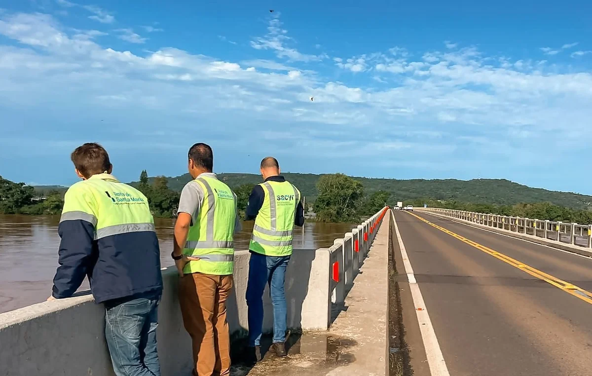 VÍDEO: Rota de Santa Maria libera tráfego na ponte sobre o Rio Taquari, na RSC-287