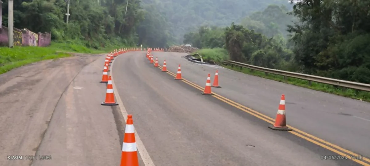 Liberada meia pista na BR-116, entre Estância Velha e Ivoti, no Rio Grande do Sul