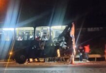 Oito pessoas ficam feridas em colisão de ônibus com carreta na Régis Bittencourt, em SP
