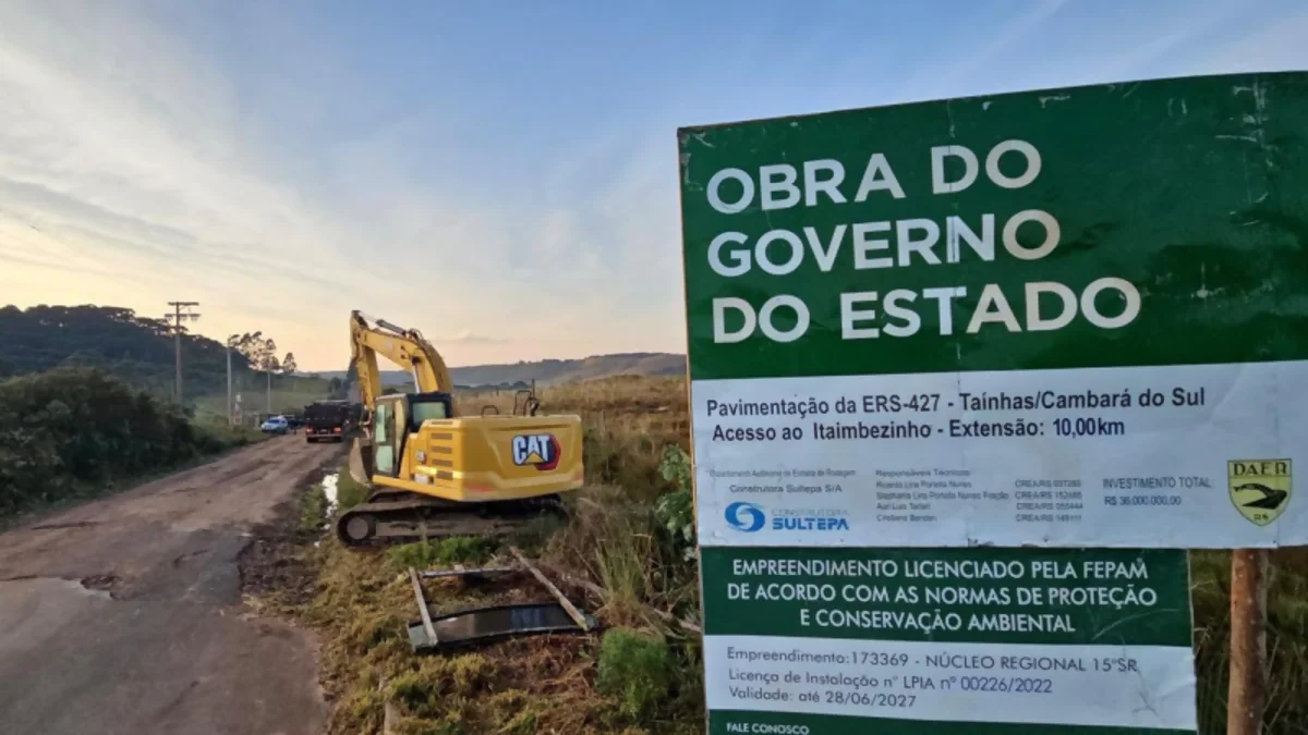 Governo gaúcho dá início à pavimentação da ERS-427, no cânion de Itaimbezinho Governo gaúcho dá início à pavimentação da ERS-427, no cânion de Itaimbezinho