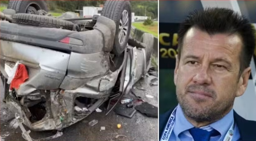 Dunga e esposa sofrem acidente na Régis Bittencourt (BR-116), no Paraná