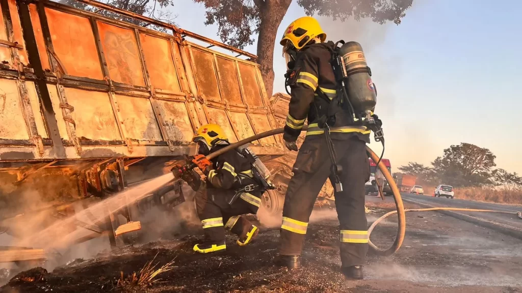 Caminhoneiro morre carbonizado às margens da BR-452/GO