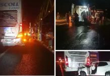 Dois ônibus da Catarinense se envolvem em engavetamento na BR-116/SP com seis veículos Dois ônibus da Catarinense se envolvem em engavetamento na Br-116/SP com seis veículos