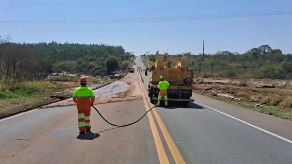 Obras em trecho de Jaraguari na BR-163/MS devem ser concluídas nos próximos dias