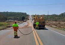 VÍDEO: BR-163/MS tem ‘Pare-e-Siga” no km 500, danificado por rompimento de barragem VÍDEO: BR-163/MS tem 'Pare-e-Siga" no km 500, danificado por rompimento de barragem