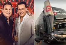 Ônibus da dupla João Neto & Frederico tem 44 multas, sendo 23 por excesso de velocidade Ônibus da dupla João Neto & Frederico tem 44 multas, sendo 23 por excesso de velocidade