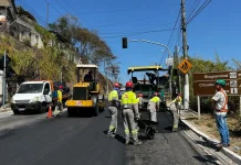 Obras na RJ-116 alteram o tráfego, em Nova Friburgo, neste domingo (15) Obras na RJ-116 alteram o tráfego, em Nova Friburgo, neste domingo (15)