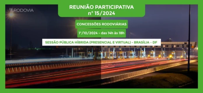 Pagamento da tarifa de pedágio será tema de Reunião Participativa, em outubro Pagamento da tarifa de pedágio será tema de Reunião Participativa, em outubro