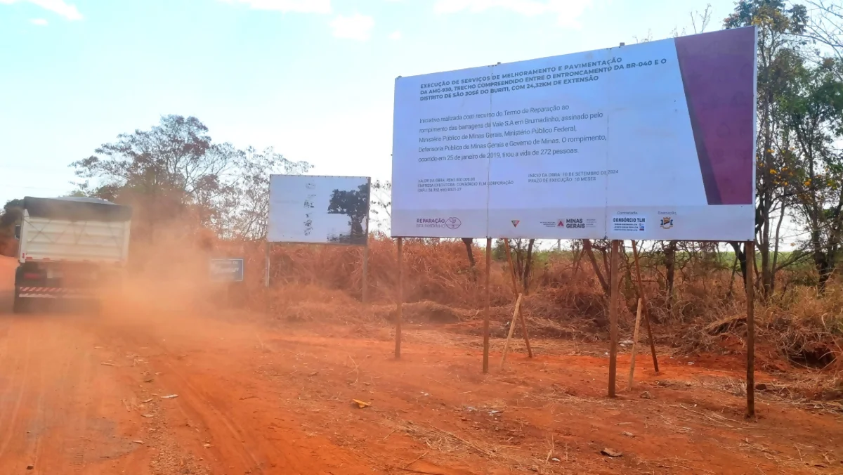 Obra na AMG-930, entre BR-040 e São José do Buriti, é iniciada em Felixlândia (MG)