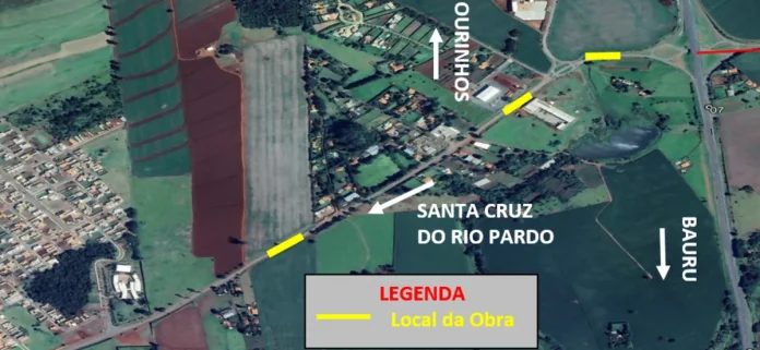 Obras interditam acesso à cidade de Santa Cruz do Rio Pardo (SP)
