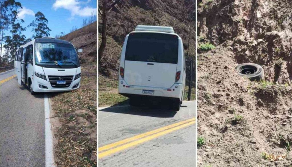 Micro-ônibus de Visconde do Rio Branco se envolve em acidente na MG-353