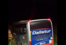 Ônibus com universitários bate em caminhão na BR-116/SC e deixa 2 feridos Ônibus com universitários bate em caminhão na BR-116/SC e deixa 2 feridos
