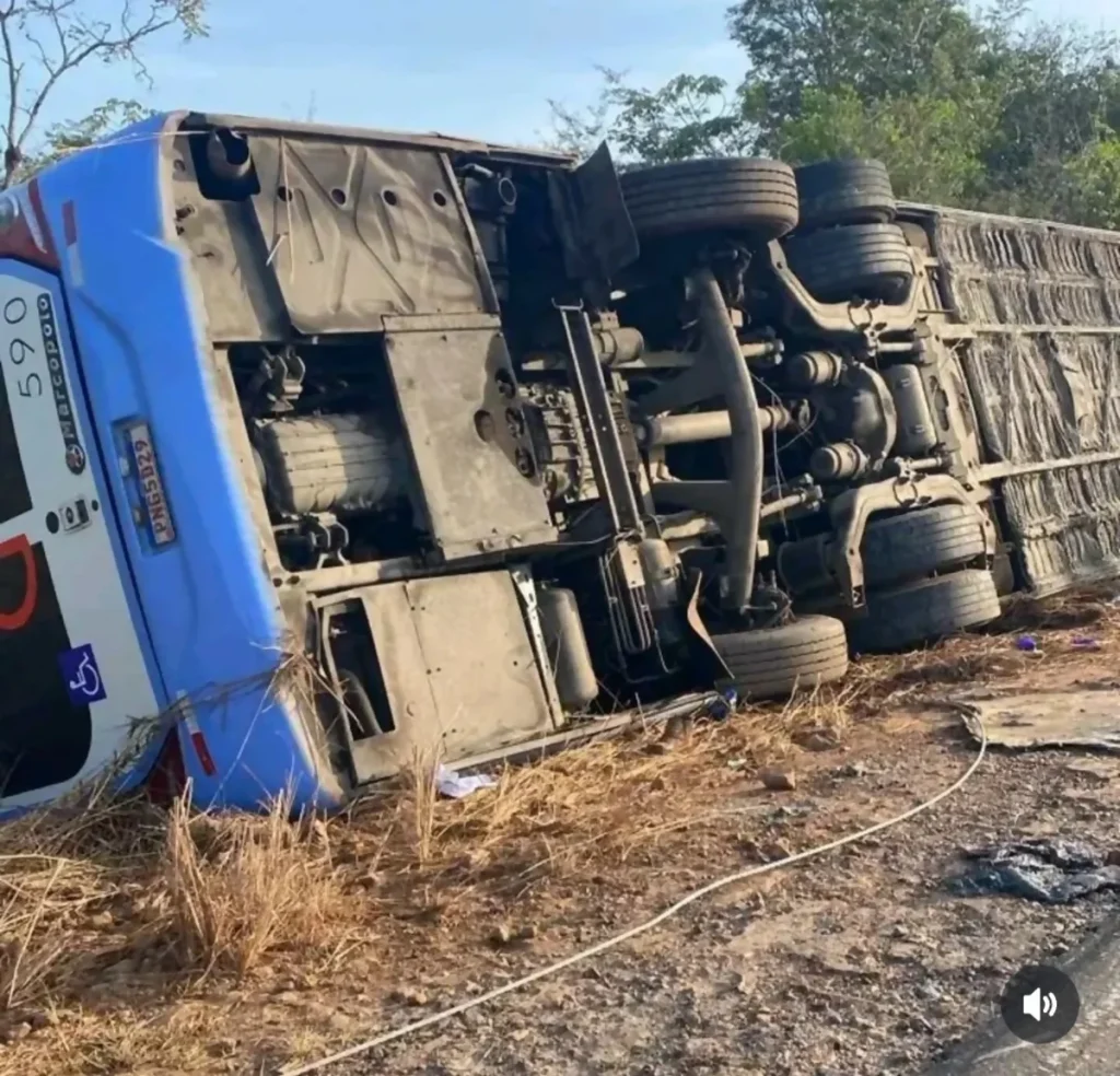 Acidente com ônibus da Guanabara deixa dois mortos na MA-034