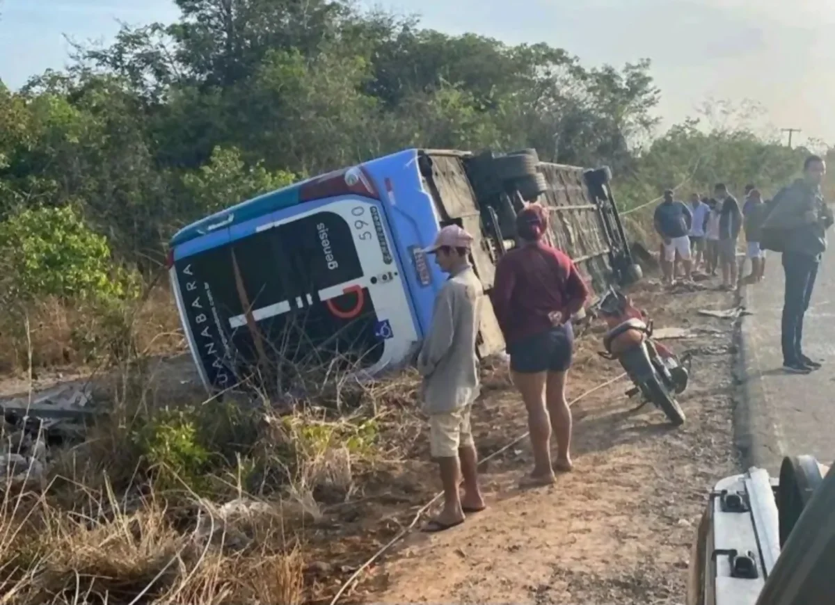 Acidente com ônibus da Guanabara deixa dois mortos na MA-034