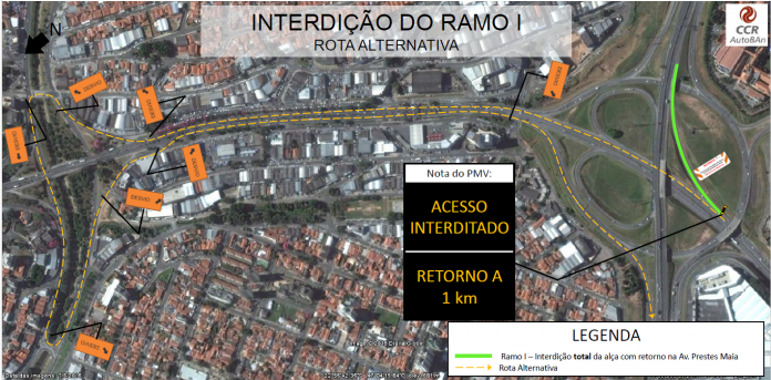 Obras na Via Anhanguera alteram o tráfego, na região de Campinas (SP)