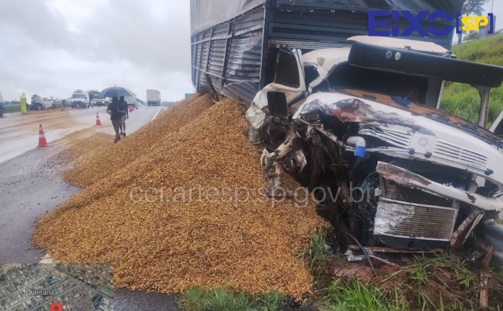 Acidente com ambulância deixa servidor gravemente ferido na SP-294, em Quintana