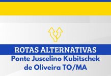 Usuários têm novas rotas alternativas à ponte Juscelino Kubitschek, na BR-226/TO/MA Usuários têm novas rotas alternativas à ponte Juscelino Kubitschek, na BR-226/TO/MA