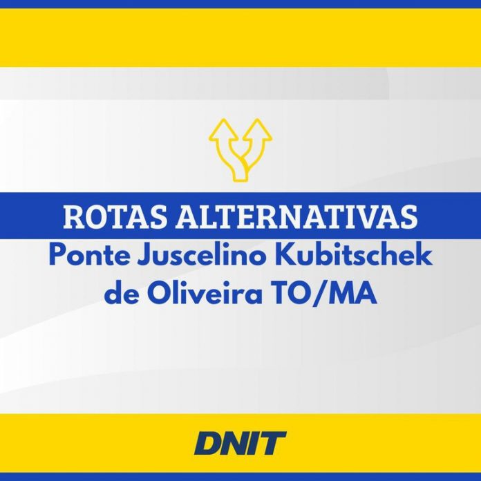 Usuários têm novas rotas alternativas à ponte Juscelino Kubitschek, na BR-226/TO/MA