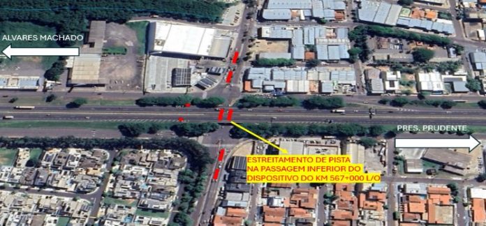 Obras de recuperação estrutural alteram o tráfego em passagem inferior na SP-270 Obras de recuperação estrutural alteram o tráfego em passagem inferior na SP-270
