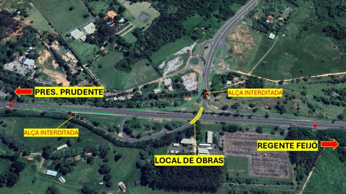 Obras em viaduto da Raposo Tavares alteram o tráfego, em Presidente Prudente (SP) Obras em viaduto da Raposo Tavares alteram o tráfego, em Presidente Prudente (SP)