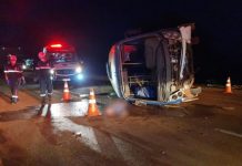 Acidente com micro-ônibus na BR-277 deixa motorista morto, no PR Acidente com micro-ônibus na BR-277 deixa motorista morto, no PR