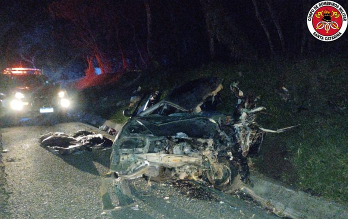 Acidente na BR-116/SC mata duas pessoas, em São Cristóvão do Sul
