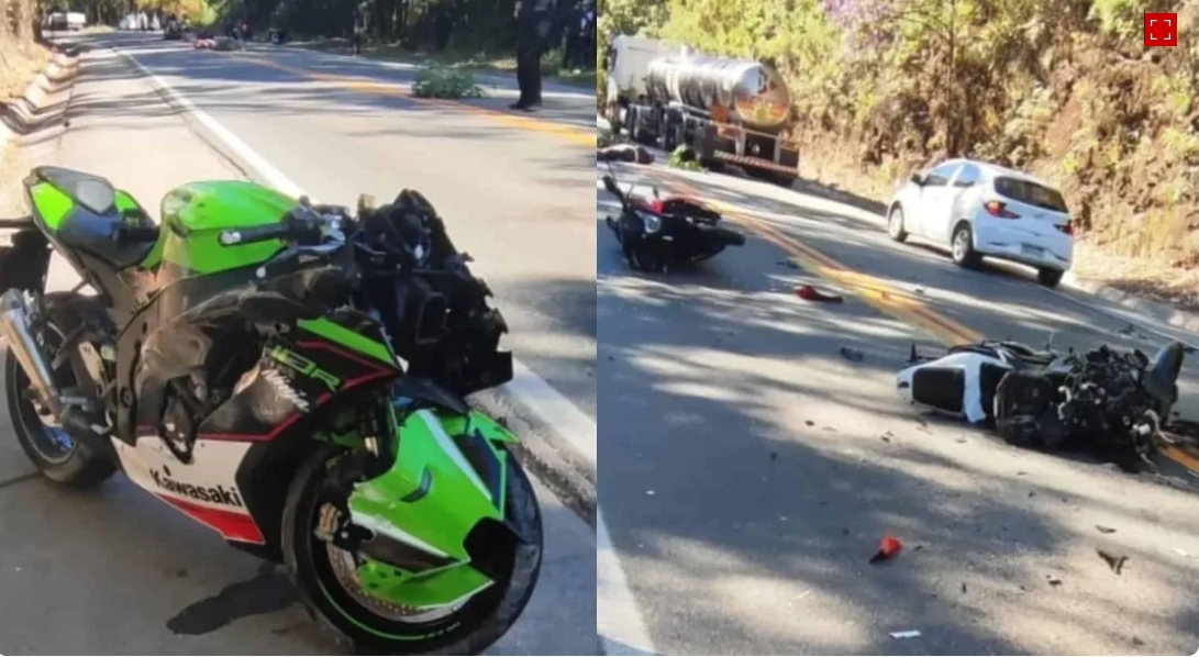 Motoqueiros morrem e outros dois ficam feridos em colisão entre motos na BR-262/ES
