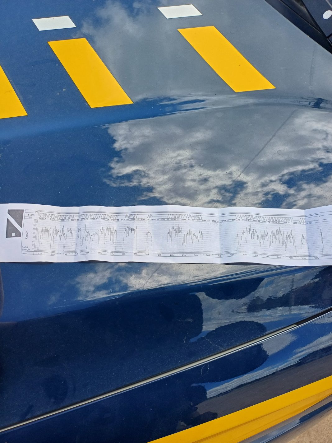 Caminhoneiro é flagrado com rebite, em excesso de jornada e de velocidade, com a filha na boleia Caminhoneiro é flagrado com rebite, em excesso de jornada e de velocidade, com a filha na boleia