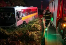 Acidente com ônibus na AL-101/Sul deixa 5 feridos, em Marechal Deodoro Acidente com ônibus na AL-101/Sul deixa 5 feridos, em Marechal Deodoro
