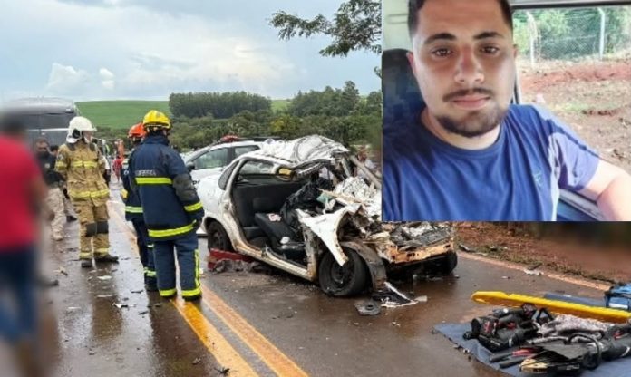 Colisão frontal na BR-369/PR de ônibus da Viação Garcia com carro deixa 1 morto Colisão frontal na BR-369/PR de ônibus da Viação Garcia com carro deixa 1 morto