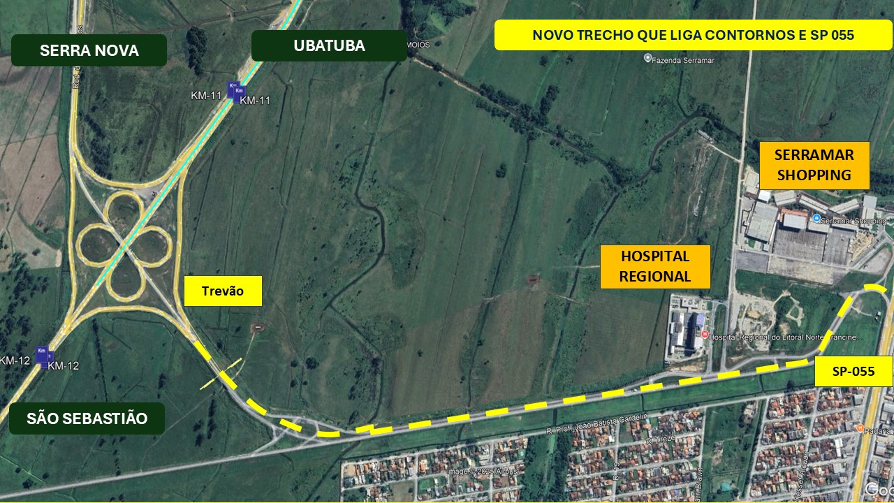 Acesso da Rodovia dos Tamoios à SP-055 é liberado em Caraguatatuba (SP)
