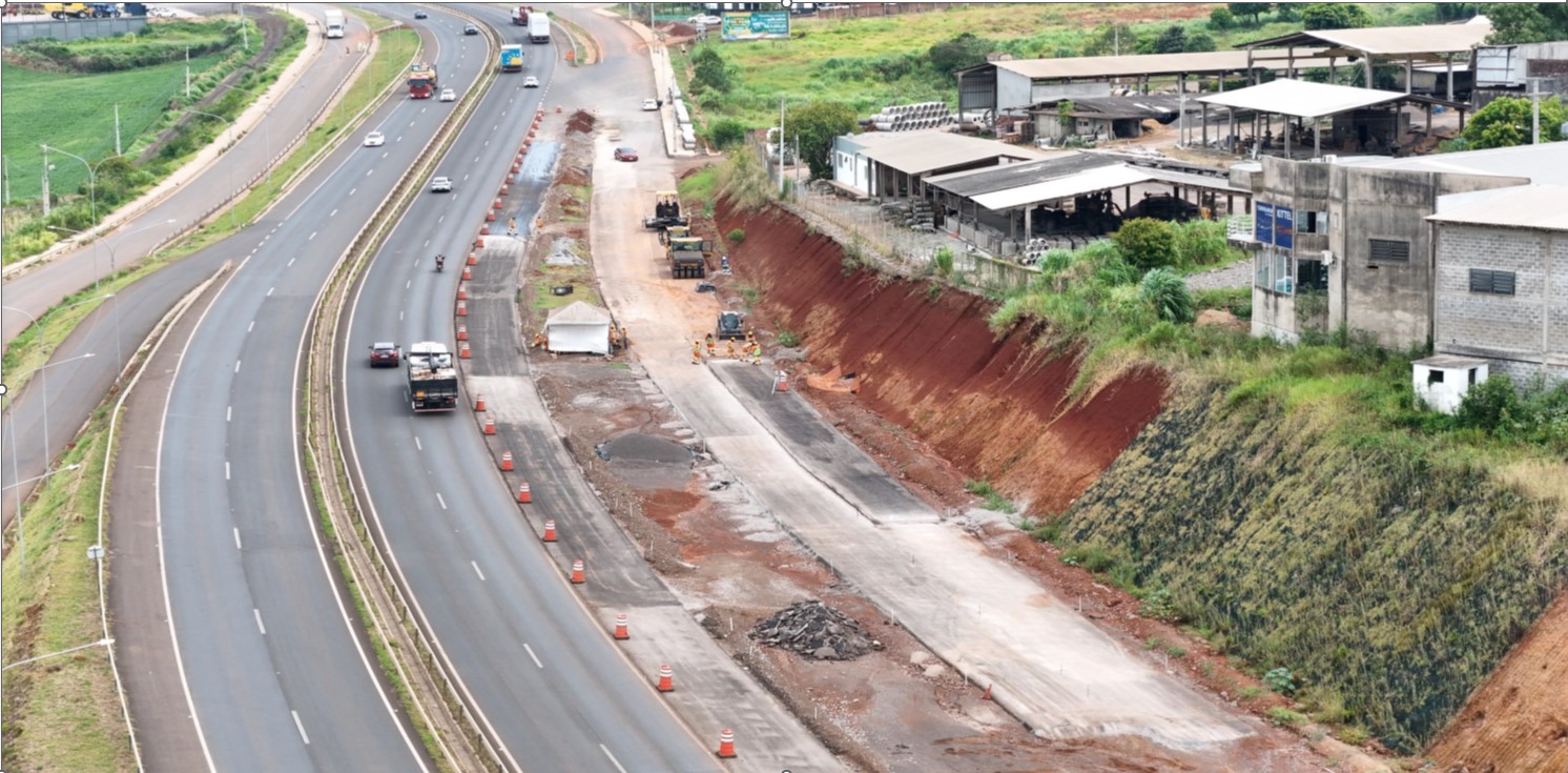 Obras na BR-386/RS alteram o tráfego no acesso ao bairro Centenário, em Lajeado