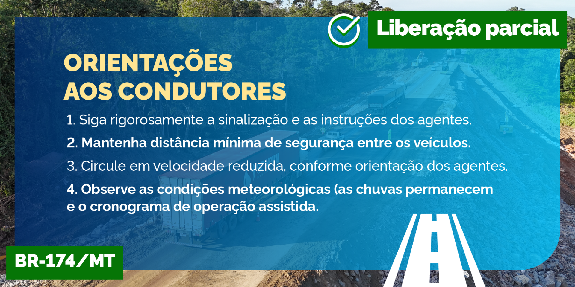 BR-174/MT tem tráfego liberado parcialmente, após obras de recuperação