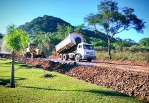 Acesso a São Martinho da Serra, na ERS-516, tem 75% da pavimentação concluída Acesso a São Martinho da Serra, na ERS-516, tem 75% da pavimentação concluída
