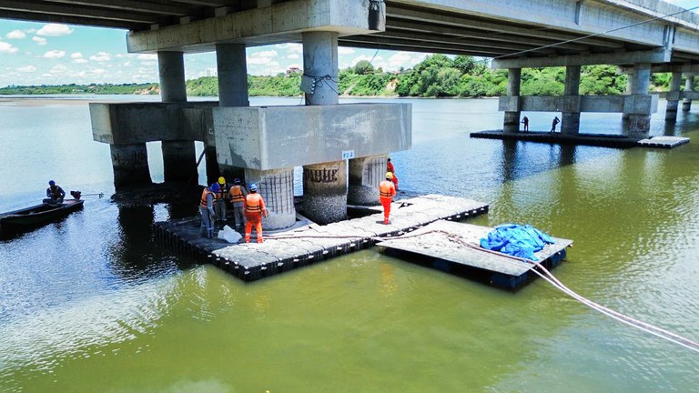 Ponte de Aracati na rodovia BR-304/CE recebe obras de manutenção