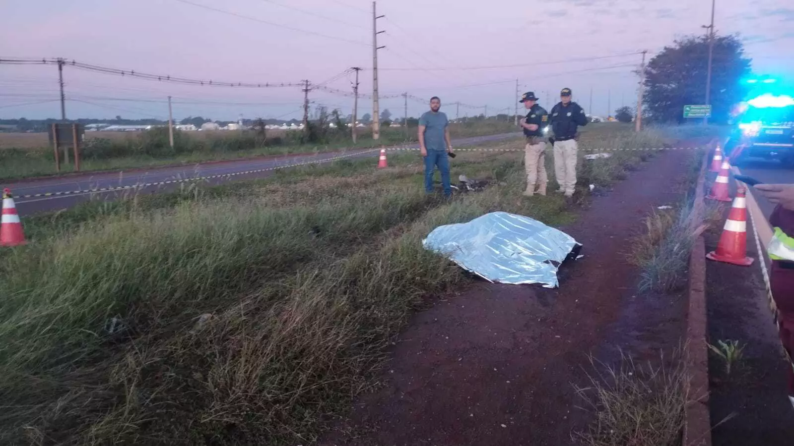 Ciclista morre atropelado por ônibus da Expresso Planalto, em ciclovia na BR-163/MS
