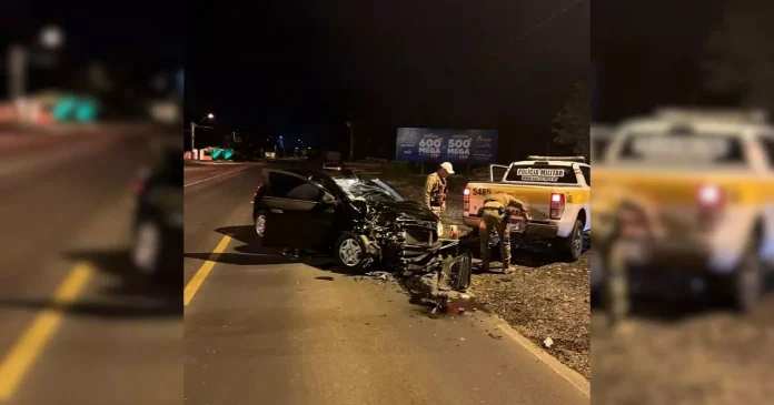 Motoqueiro morre em acidente na rodovia SC-108, em Turvo Motoqueiro morre em acidente na rodovia SC-108, em Turvo