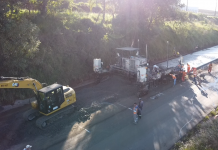 Obra em rodovia de concreto, entre Pato Branco e Clevelândia, no PR, está 60% pronta Obra em rodovia de concreto, entre Pato Branco e Clevelândia, no PR, está 60% pronta