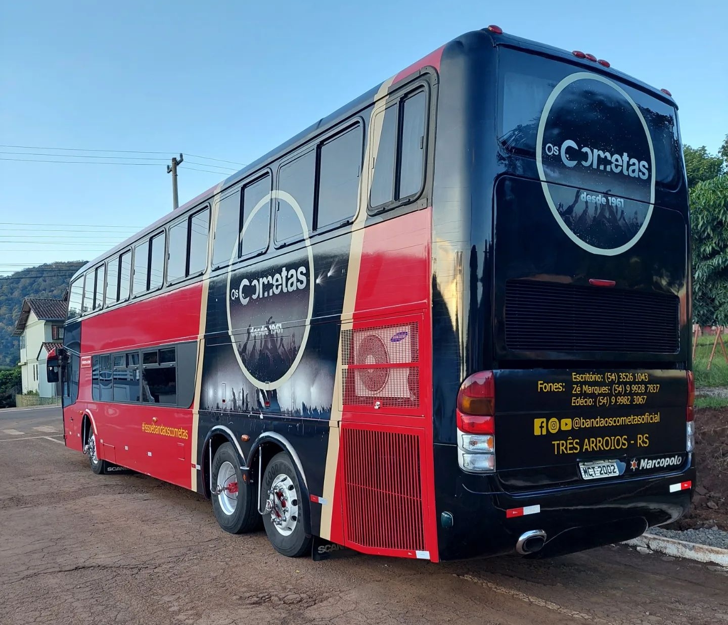 Ônibus destrói cabine de pedágio na praça de Coxilha, na ERS-135