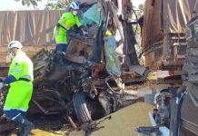 Caminhoneiro morre em colisão envolvendo seis carretas na BR-364/MT Caminhoneiro morre em colisão envolvendo seis carretas na BR-364/MT